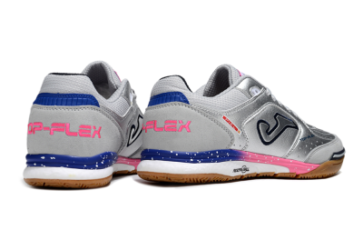 Joma Top Flex IC Indoor & Futsal Soccer Shoes - Silver/Pink/Blue