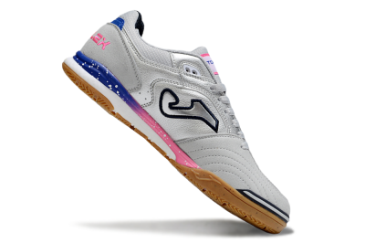 Joma Top Flex IC Indoor & Futsal Soccer Shoes - Silver/Pink/Blue