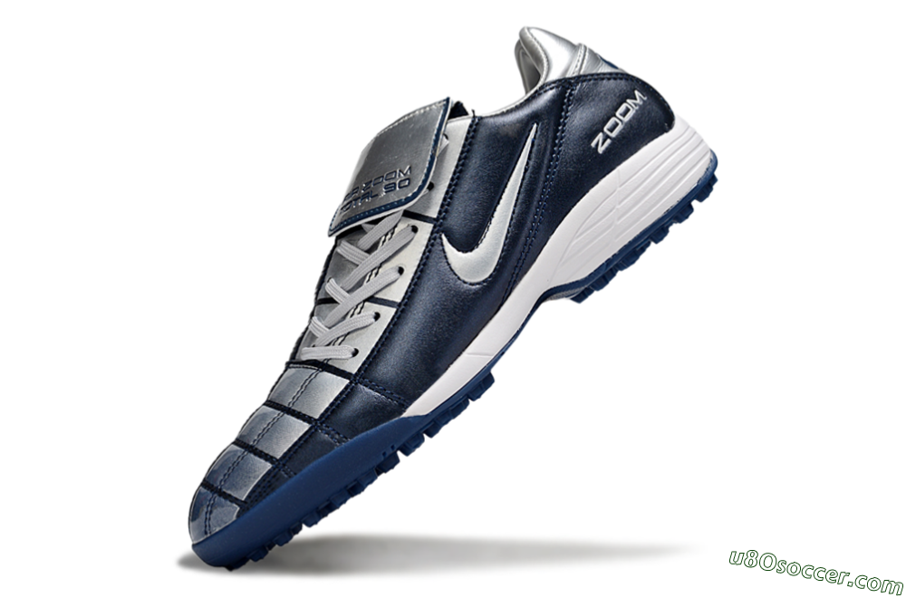 Nike Air Zoom Total 90 III TF Artificial Turf Soccer Shoes - Blue/Silver/White 5