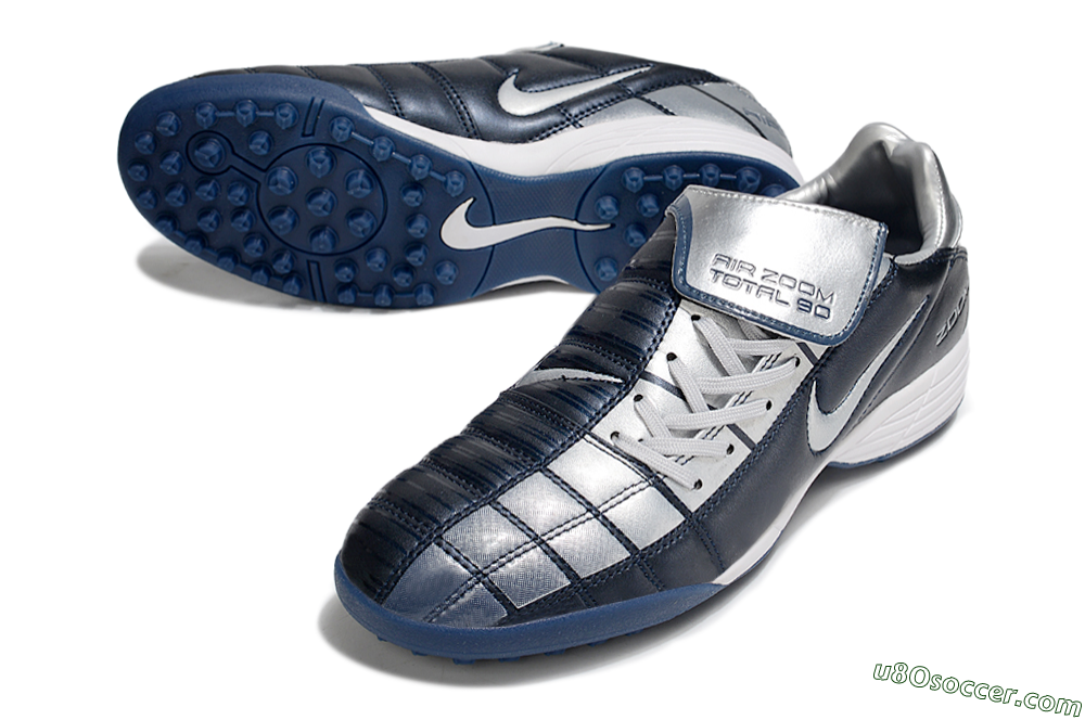 Nike Air Zoom Total 90 III TF Artificial Turf Soccer Shoes - Blue/Silver/White 3