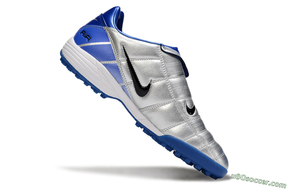 Nike Air Zoom Total 90 III TF Artificial Turf Soccer Shoes - Silver/Blue/Black 4