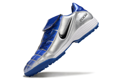 Nike Air Zoom Total 90 III TF Artificial Turf Soccer Shoes - Silver/Blue/Black