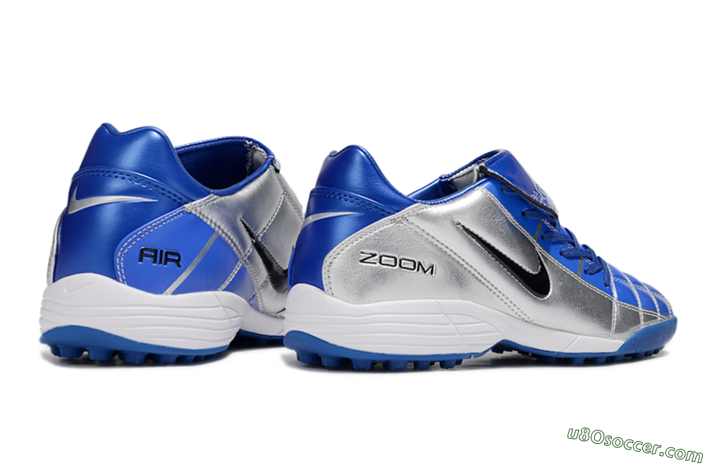 Nike Air Zoom Total 90 III TF Artificial Turf Soccer Shoes - Silver/Blue/Black 6