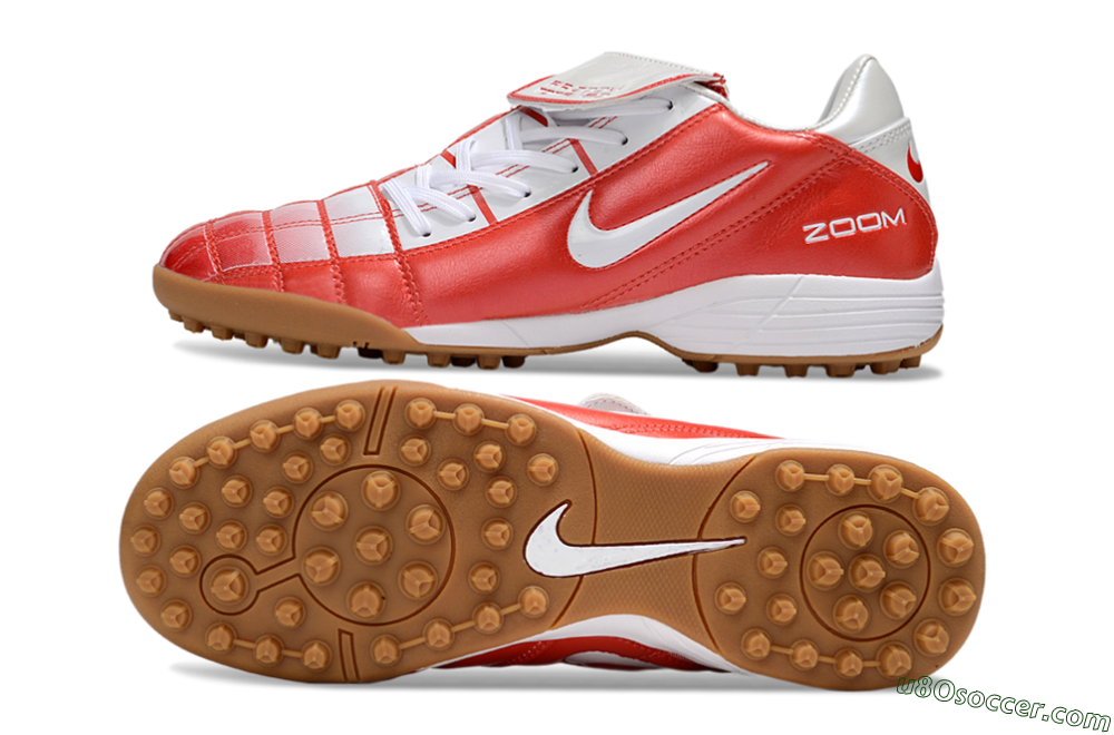 Nike Air Zoom Total 90 III TF Artificial Turf Soccer Shoes - Red/White/Brown 0