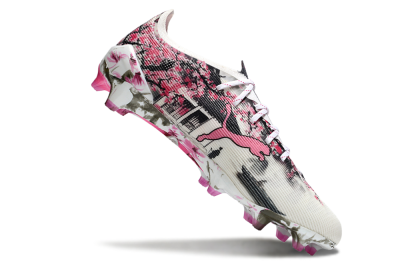 Puma Ultra 5 Ultimate FG Firm Ground Soccer Cleats - White/Black/Pink
