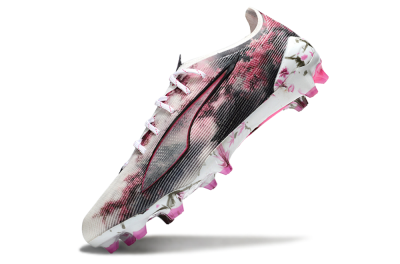 Puma Ultra 5 Ultimate FG Firm Ground Soccer Cleats - White/Black/Pink