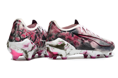 Puma Ultra 5 Ultimate FG Firm Ground Soccer Cleats - White/Black/Pink