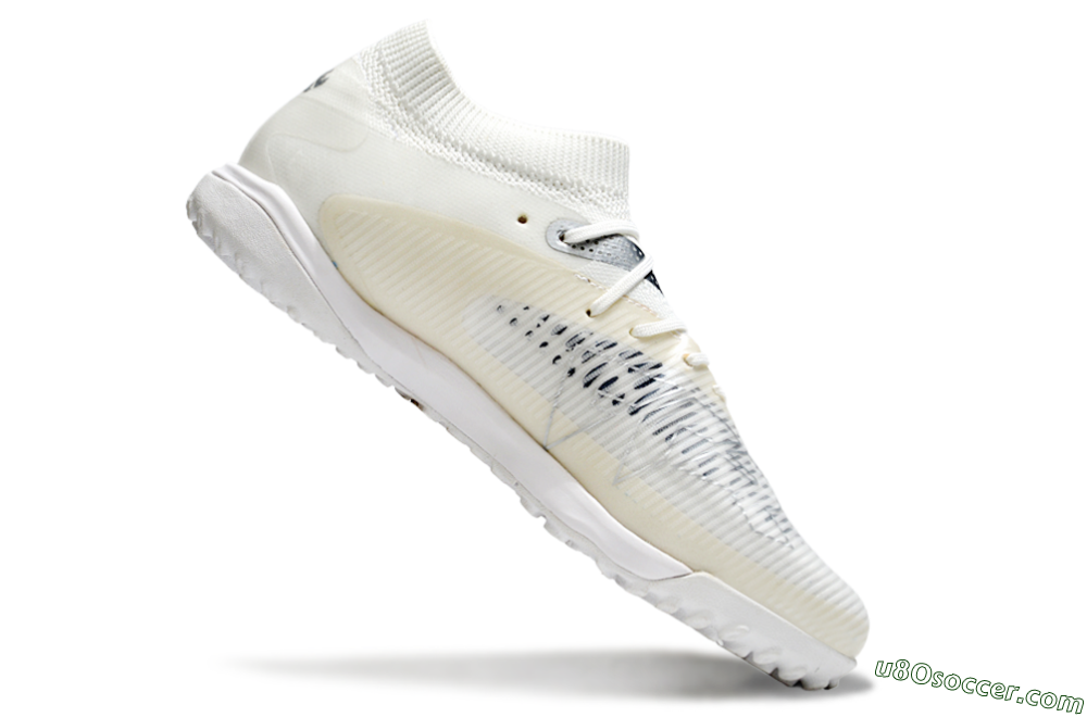Puma Future 8 Ultimate TF Artificial Turf Soccer Shoes - Beige/Silver/White 4