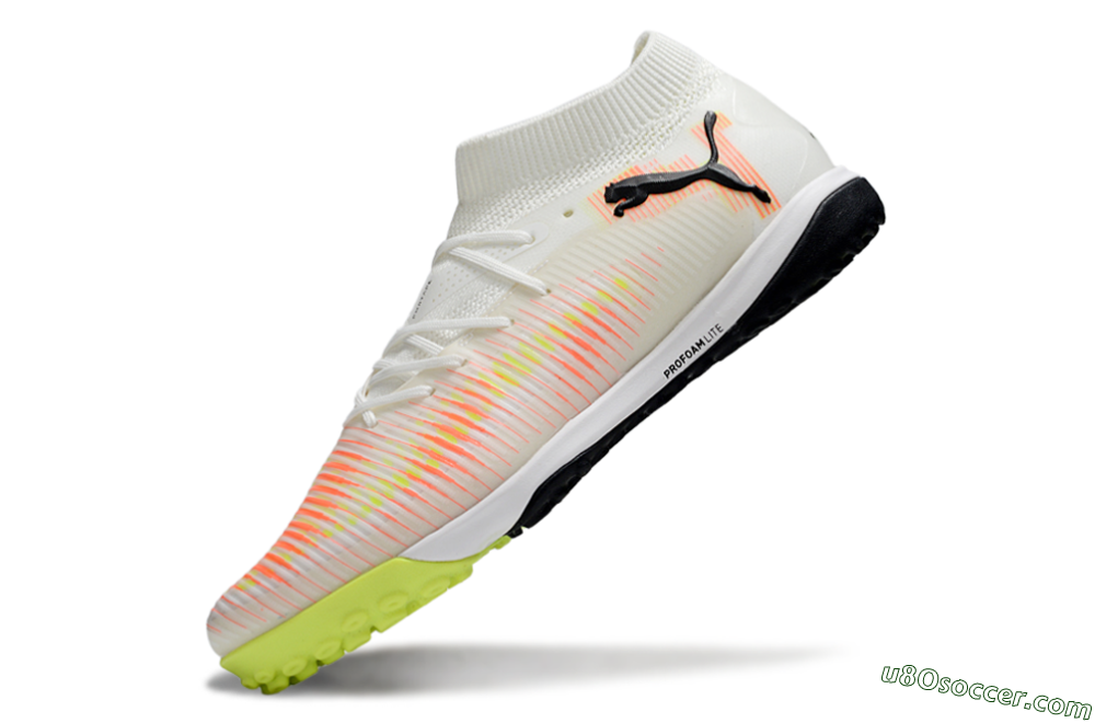 Puma Future 8 Ultimate TF Artificial Turf Soccer Shoes - Beige/Red/Yellow 5