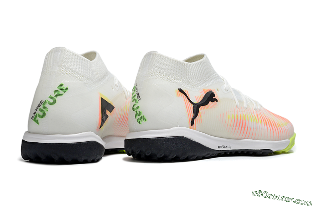 Puma Future 8 Ultimate TF Artificial Turf Soccer Shoes - Beige/Red/Yellow 6