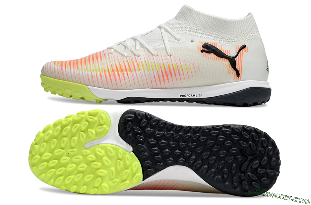 Puma Future 8 Ultimate TF Artificial Turf Soccer Shoes - Beige/Red/Yellow 0