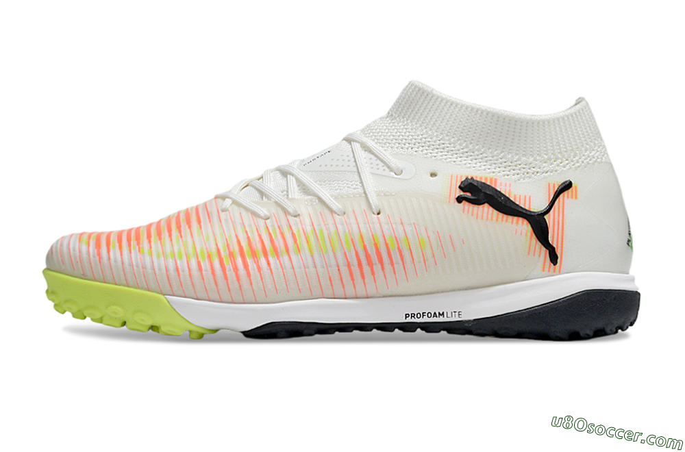 Puma Future 8 Ultimate TF Artificial Turf Soccer Shoes - Beige/Red/Yellow 2