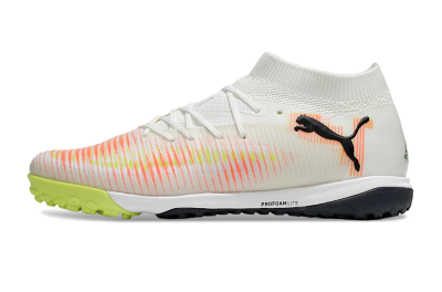 Puma Future 8 Ultimate TF Artificial Turf Soccer Shoes - Beige/Red/Yellow