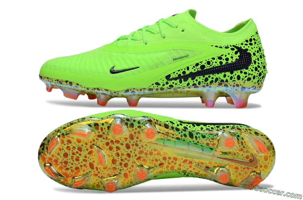 Nike Phantom 6 Elite FG Firm Ground Soccer Cleats - Yellow/Black/Leopard 0