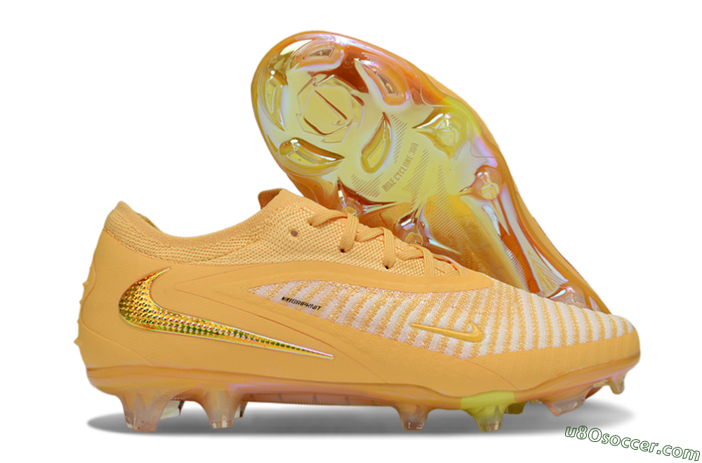 Nike Phantom 6 Elite FG Firm Ground Soccer Cleats - Yellow/White/Gold 1