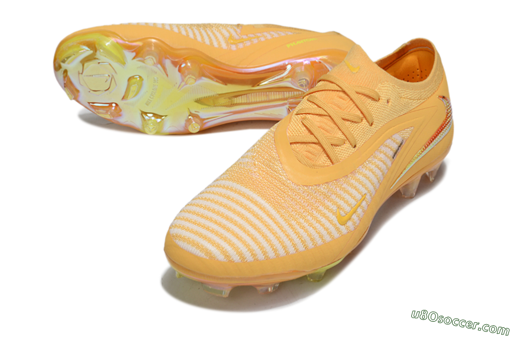 Nike Phantom 6 Elite FG Firm Ground Soccer Cleats - Yellow/White/Gold 3