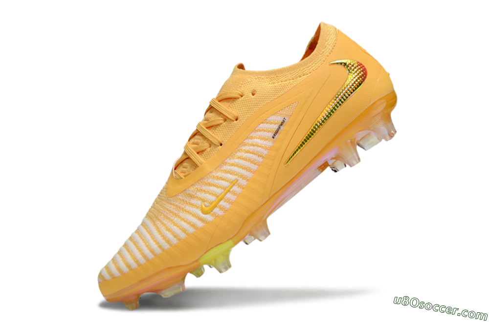 Nike Phantom 6 Elite FG Firm Ground Soccer Cleats - Yellow/White/Gold 5