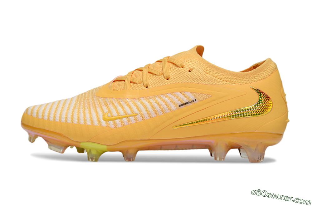 Nike Phantom 6 Elite FG Firm Ground Soccer Cleats - Yellow/White/Gold 2