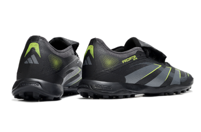 Adidas Predator 25 Elite Foldover Tongue TF Artificial Turf Soccer Shoes - Black/Grey/Yellow