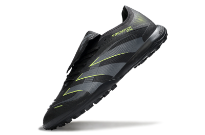 Adidas Predator 25 Elite Foldover Tongue TF Artificial Turf Soccer Shoes - Black/Grey/Yellow