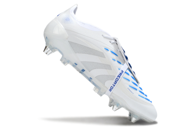 Adidas Predator 25 Elite Foldover Tongue SG Soft Ground Soccer Cleats - Beige/White/Blue