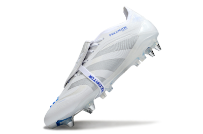 Adidas Predator 25 Elite Foldover Tongue SG Soft Ground Soccer Cleats - Beige/White/Blue