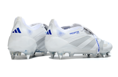 Adidas Predator 25 Elite Foldover Tongue SG Soft Ground Soccer Cleats - Beige/White/Blue