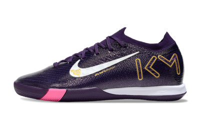 Nike Air Zoom Mercurial Vapor 16 Elite IC Indoor & Futsal Soccer Shoes - Purple/White/Gold