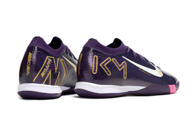 Nike Air Zoom Mercurial Vapor 16 Elite IC Indoor & Futsal Soccer Shoes - Purple/White/Gold