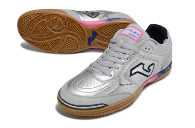 Joma Top Flex IC Indoor & Futsal Soccer Shoes - Silver/Pink/Blue