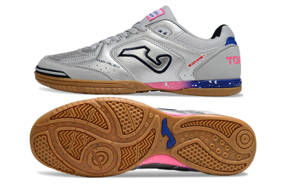 Joma Top Flex IC Indoor & Futsal Soccer Shoes - Silver/Pink/Blue