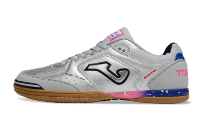 Joma Top Flex IC Indoor & Futsal Soccer Shoes - Silver/Pink/Blue