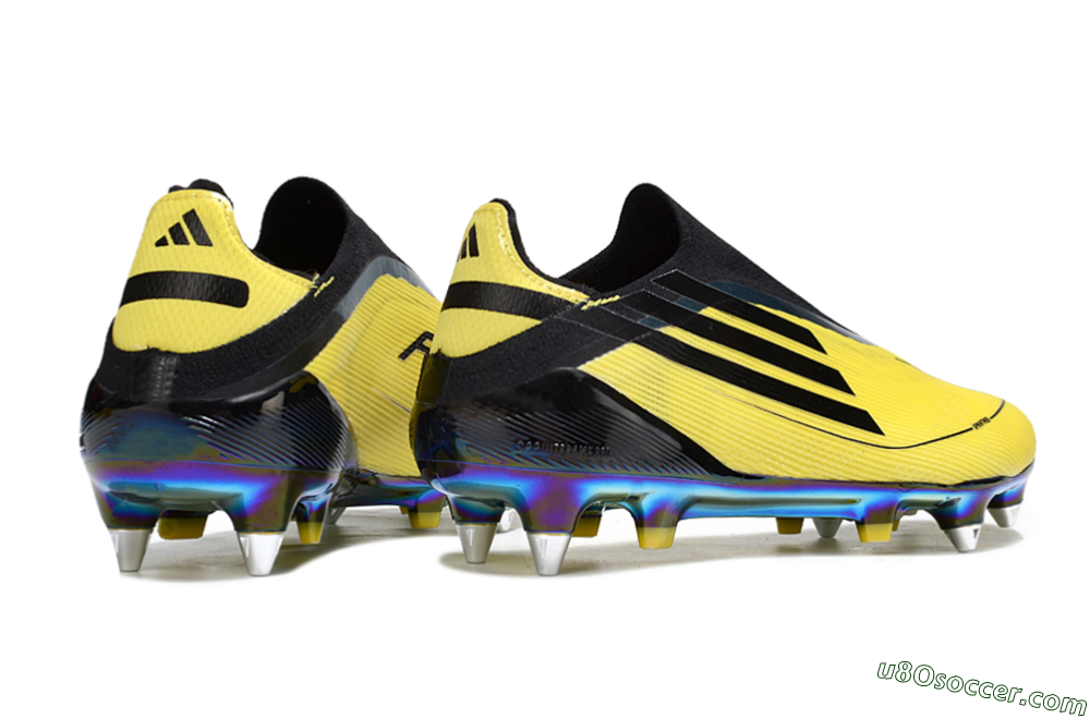 Adidas F50 Elite Laceless SG Soft Ground Soccer Cleats - Yellow/Black/Gold 6