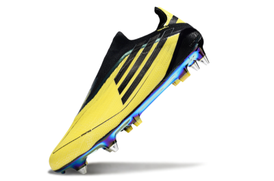 Adidas F50 Elite Laceless SG Soft Ground Soccer Cleats - Yellow/Black/Gold