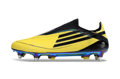 Adidas F50 Elite Laceless SG Soft Ground Soccer Cleats - Yellow/Black/Gold