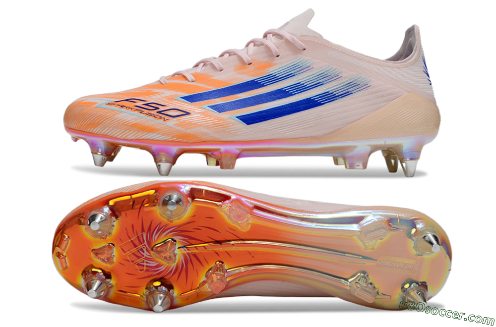 Adidas F50 Elite SG Soft Ground Soccer Cleats - Pink/Orange/Blue 0