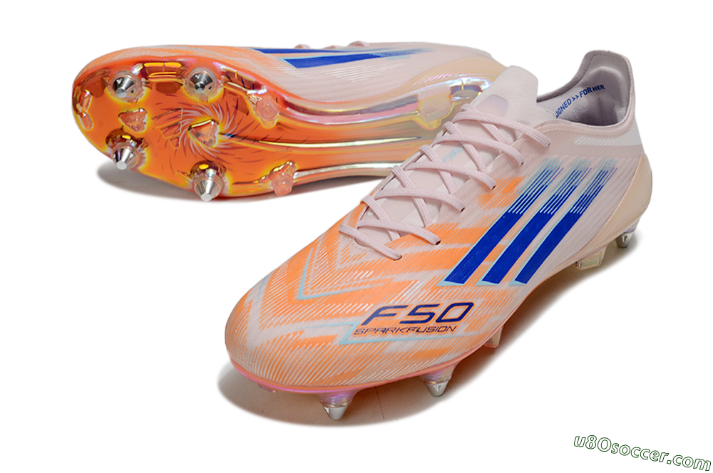 Adidas F50 Elite SG Soft Ground Soccer Cleats - Pink/Orange/Blue 3