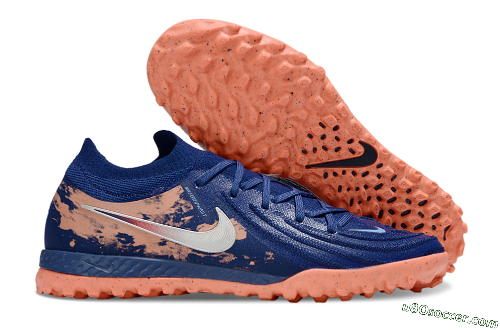 Nike Phantom GX 2 Elite TF Artificial Turf Soccer Shoes - Blue/Pink/White 1