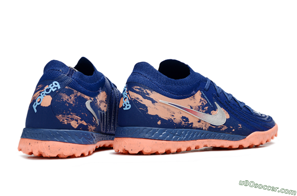 Nike Phantom GX 2 Elite TF Artificial Turf Soccer Shoes - Blue/Pink/White 6