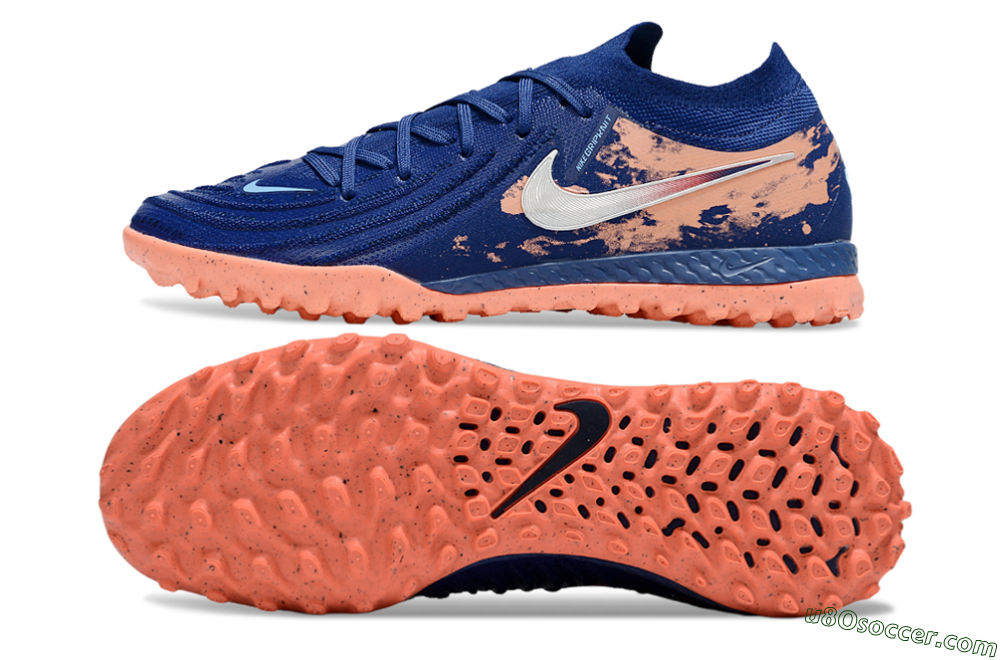 Nike Phantom GX 2 Elite TF Artificial Turf Soccer Shoes - Blue/Pink/White 0