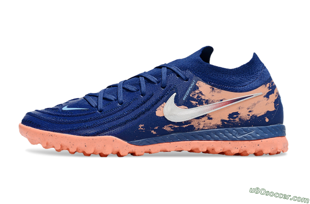 Nike Phantom GX 2 Elite TF Artificial Turf Soccer Shoes - Blue/Pink/White 2