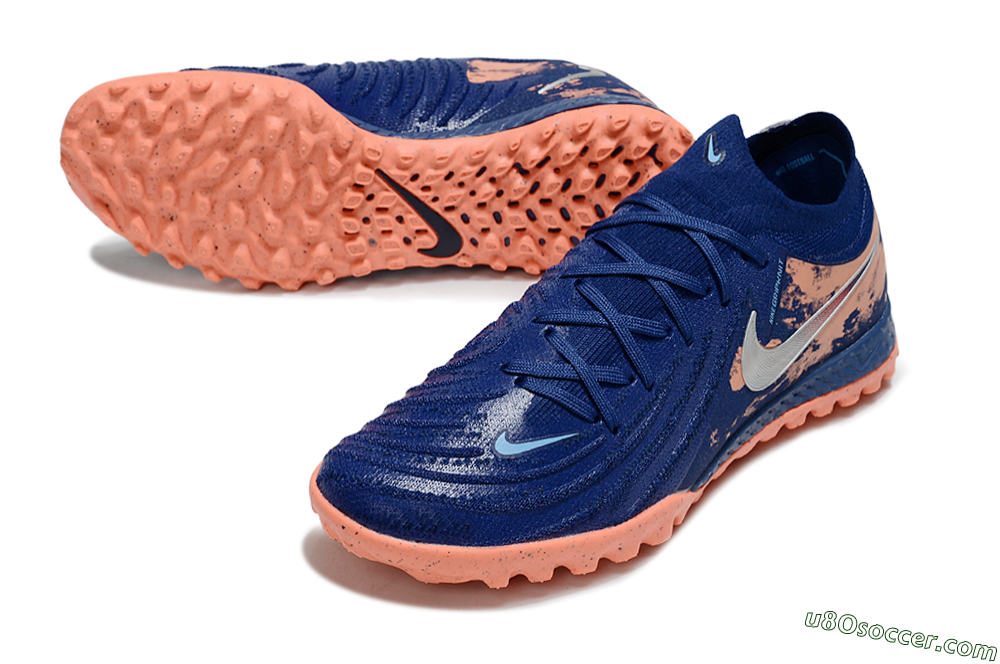 Nike Phantom GX 2 Elite TF Artificial Turf Soccer Shoes - Blue/Pink/White 3