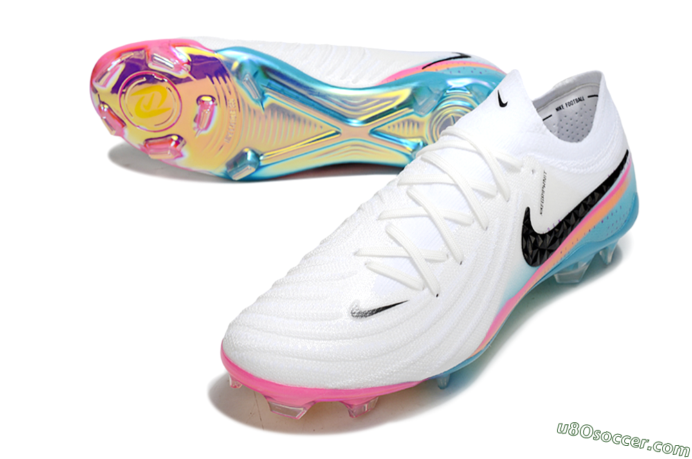 Nike Phantom GX 2 Elite FG Firm Ground Soccer Cleats - White/Red/Blue 3