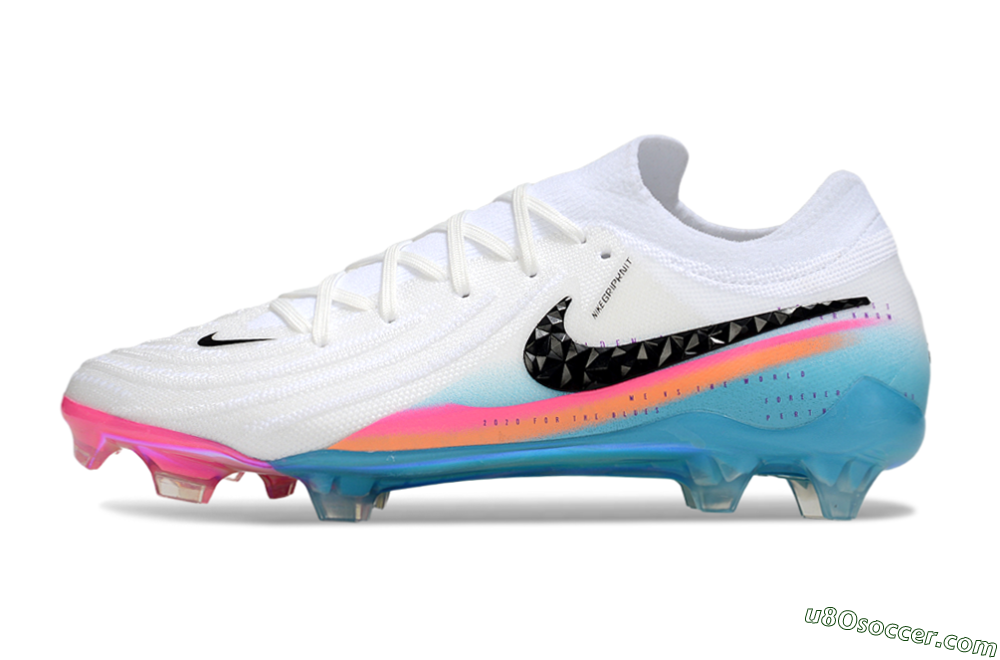 Nike Phantom GX 2 Elite FG Firm Ground Soccer Cleats - White/Red/Blue 2