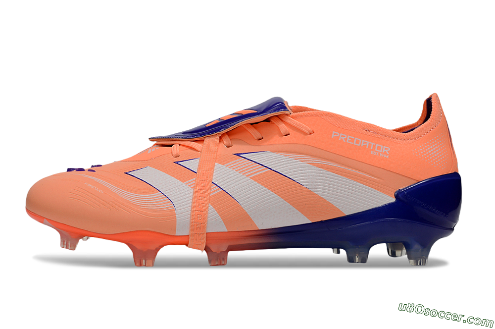 Adidas Predator Elite 25 Foldover Tongue FG Firm Ground Soccer Cleats - Orange/Purple/Blue 2