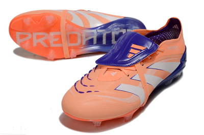 Adidas Predator Elite 25 Foldover Tongue FG Firm Ground Soccer Cleats - Orange/Purple/Blue