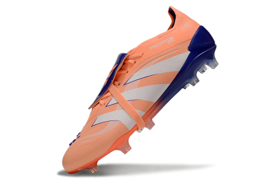 Adidas Predator Elite 25 Foldover Tongue FG Firm Ground Soccer Cleats - Orange/Purple/Blue