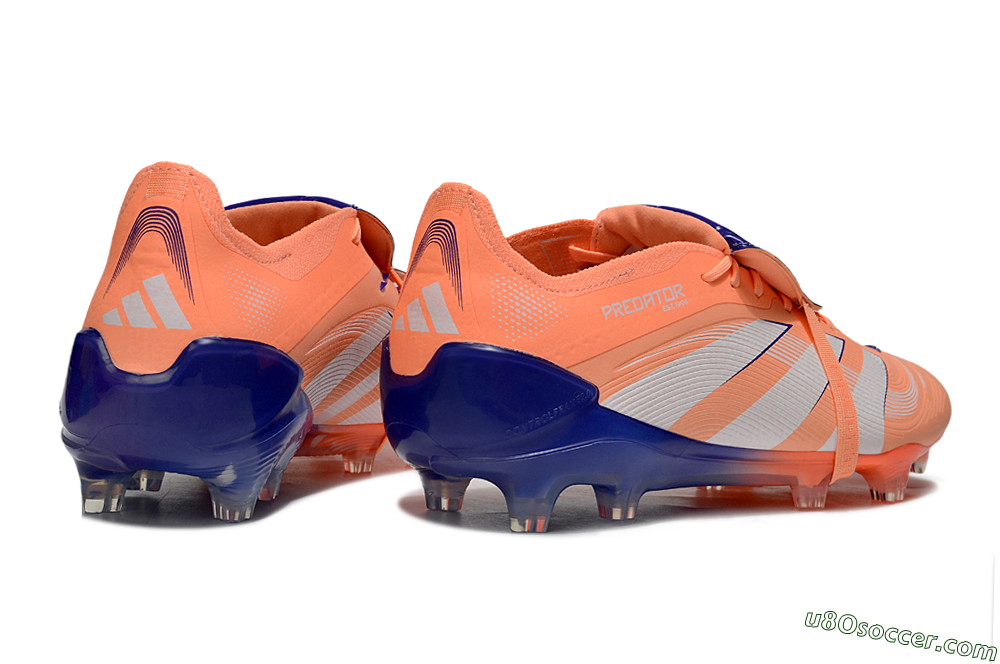 Adidas Predator Elite 25 Foldover Tongue FG Firm Ground Soccer Cleats - Orange/Purple/Blue 6