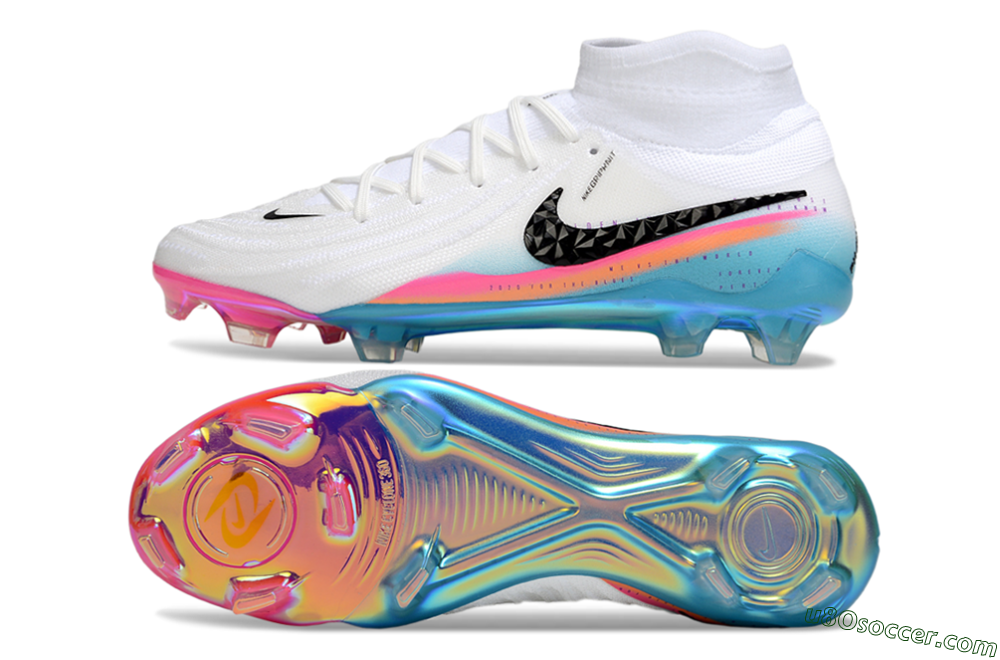 Nike Phantom Luna Elite FG Firm Ground Soccer Cleats - White/Red/Blue 0