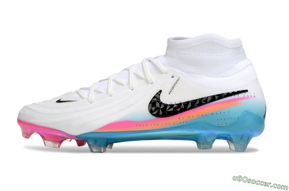 Nike Phantom Luna Elite FG Firm Ground Soccer Cleats - White/Red/Blue 2